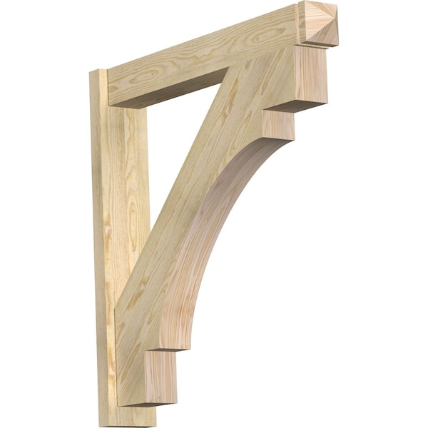 Ekena Millwork Merced Arts & Crafts Rough Sawn Outlooker, Douglas Fir, 6"W x 38"D x 38"H OUT06X38X38MRC03RDF - main